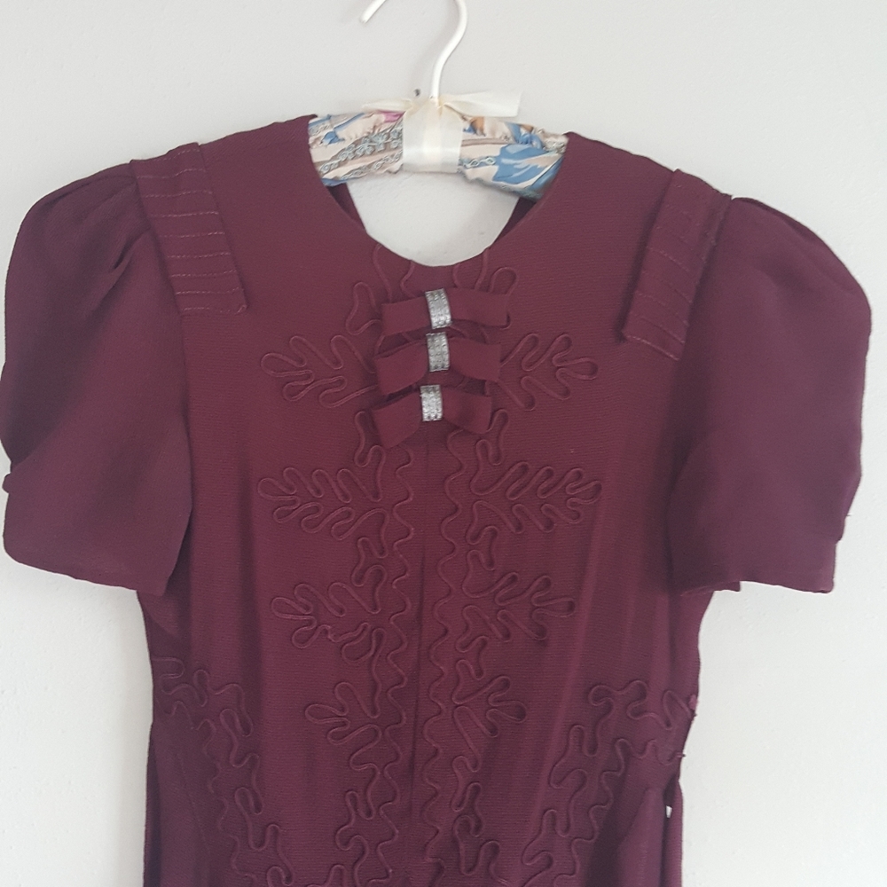 COPY - Vintage 1930's Burgandy Dress